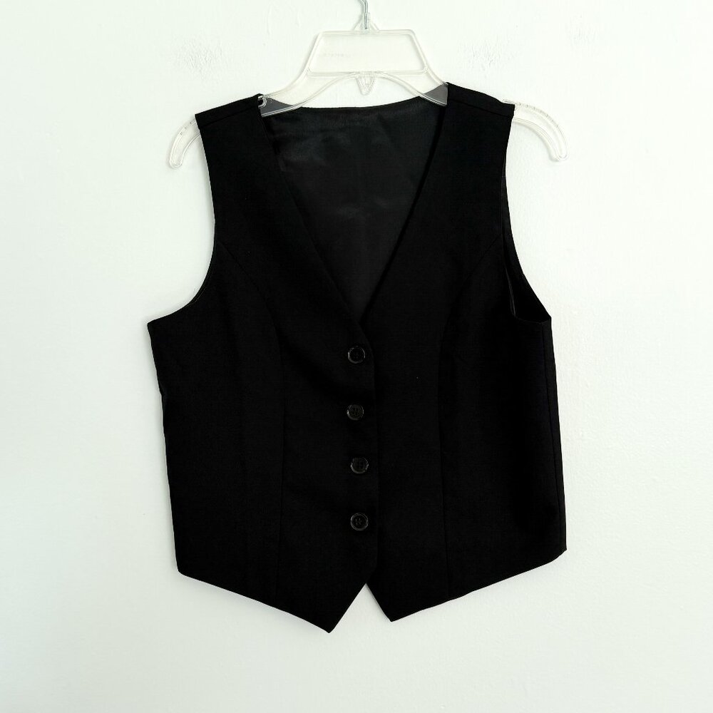 black basics vest button down tank top S
